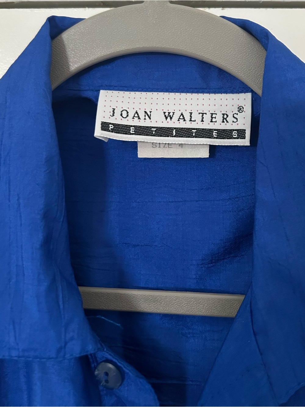 Vintage 80s Joan Walters Royal Blue One Piece Parachute Windbreaker Jumpsuit 4P - Picture 5 of 10